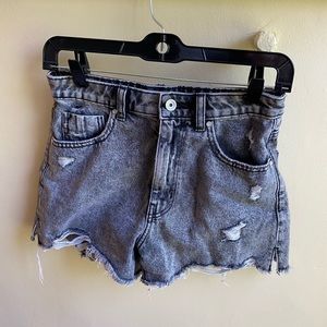 zara black shorts